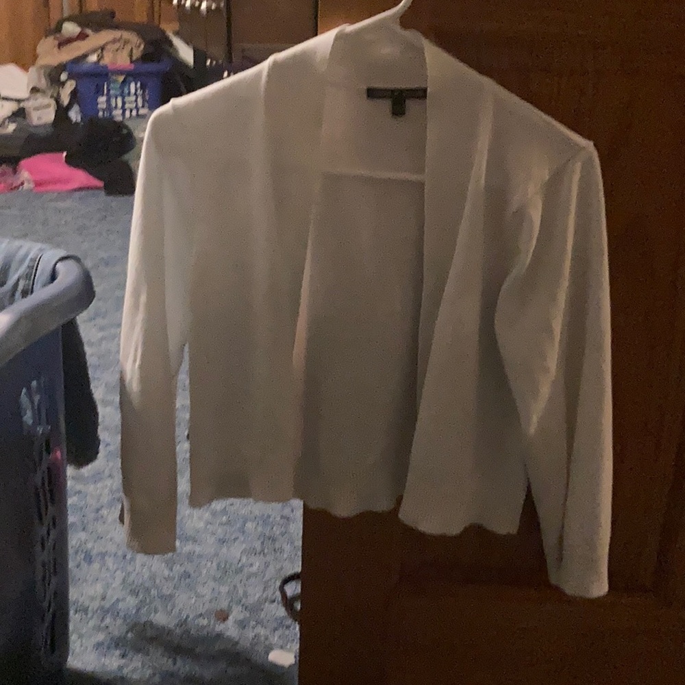 White cardigan